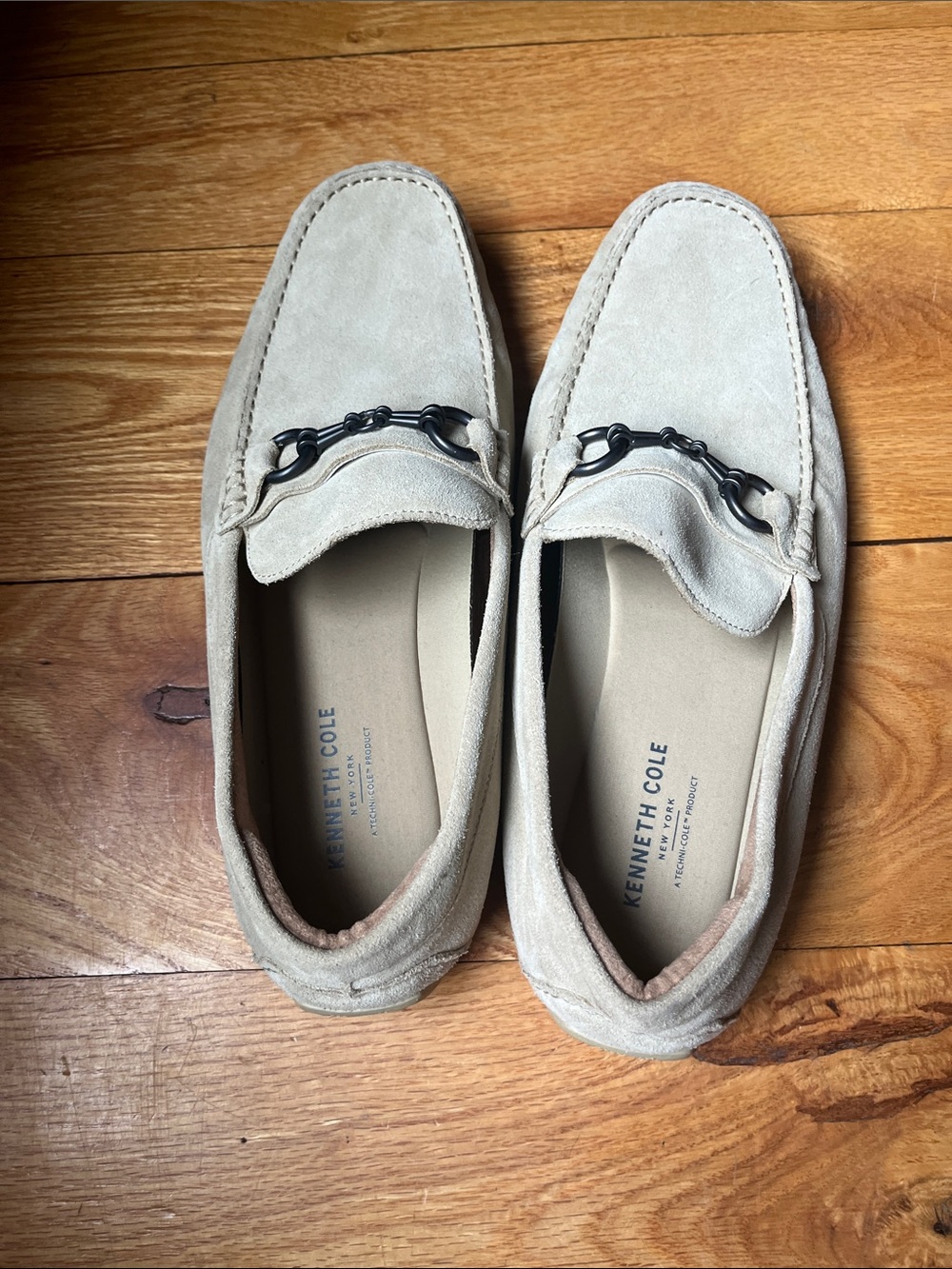 Kenneth Cole Men's Suede Bit Loafers in Beige
